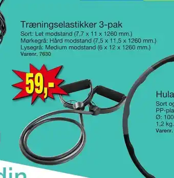 Træningselastikker 3-pak