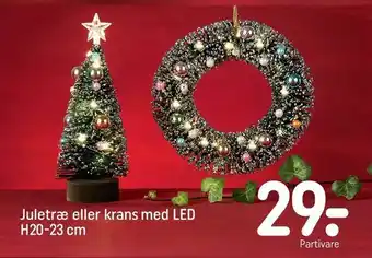 REMA 1000 Juletræ eller krans med LED H20-23 cm tilbud