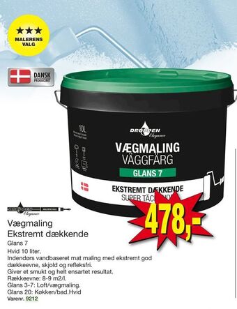 Harald Nyborg Vægmaling Ekstremt dækkende tilbud