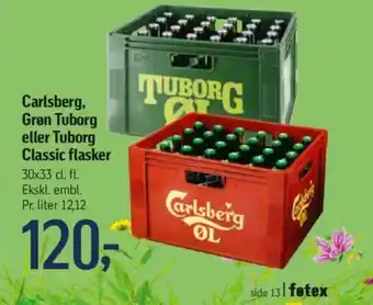 Føtex Carlsberg, Grøn Tuborg eller Tuborg Classic flasker tilbud