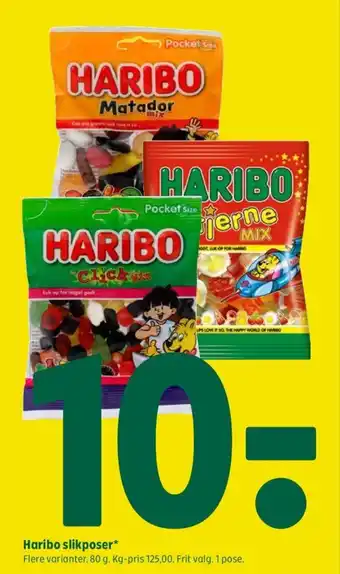 Coop 365 Haribo slikposer tilbud