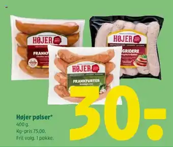 Coop 365 Højer pølser tilbud