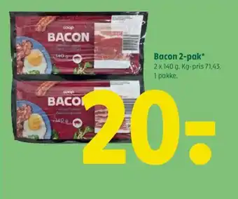Coop 365 Bacon 2-pak tilbud