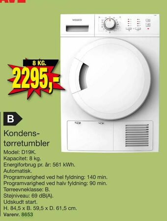 Harald Nyborg Kondens tørretumbler tilbud