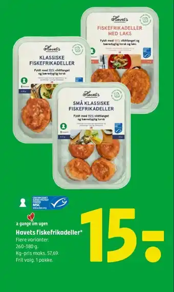 Coop 365 Havets fiskefrikadeller tilbud