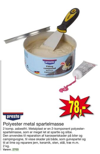 Harald Nyborg Polyester metal spartelmasse tilbud