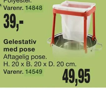 Gelestativ med pose