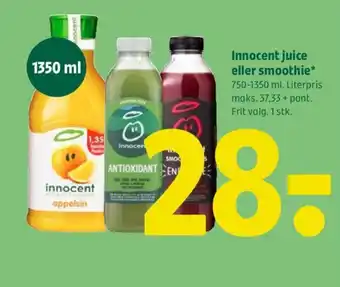 Coop 365 Innocent juice eller smoothie tilbud