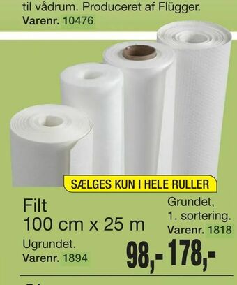 Harald Nyborg Filt 100 cm x 25 m tilbud