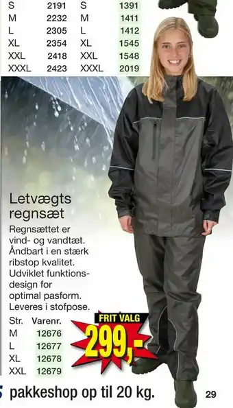Harald Nyborg Letvægts regnsæt tilbud