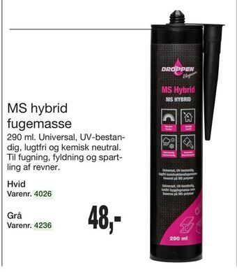 Harald Nyborg MS hybrid fugemasse tilbud