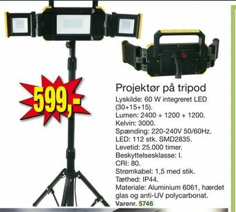 Harald Nyborg Projektør på tripod tilbud
