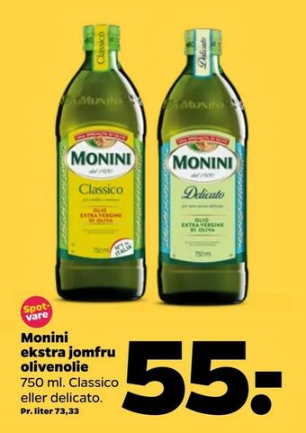 Netto Monini ekstra jomfru olivenolie tilbud