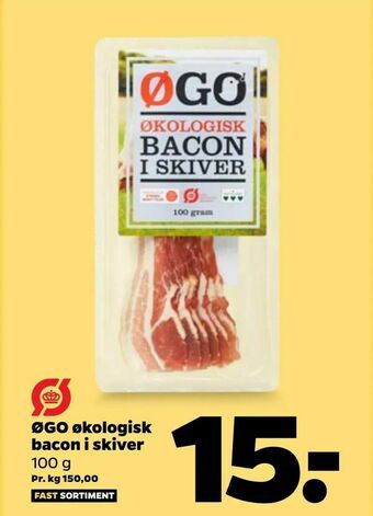 Netto ØGO økologisk bacon i skiver tilbud