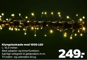 Netto Klyngelyskæde med 1000 LED tilbud