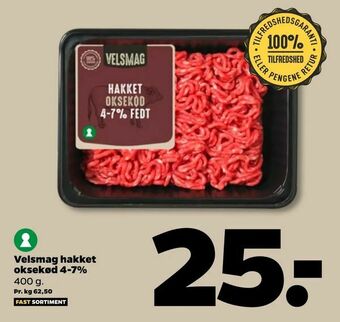 Netto Velsmag hakket oksekød 4-7% tilbud