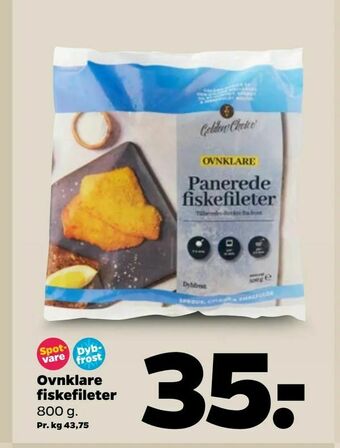 Netto Ovnklare fiskefileter tilbud