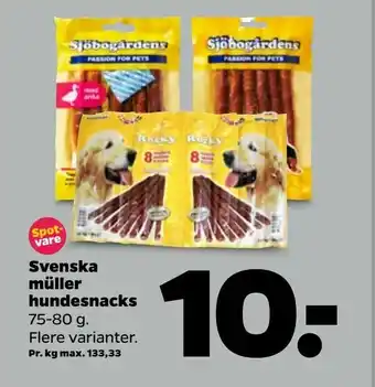 Netto Svenska müller hundesnacks tilbud