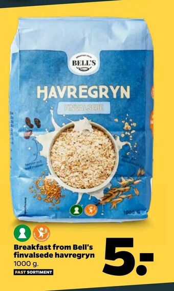 Netto Breakfast from Bell's finvalsede havregryn tilbud