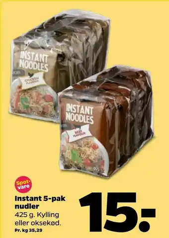 Netto Instant 5-pak nudler tilbud