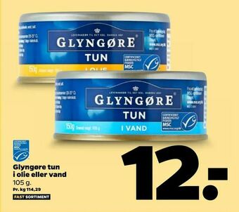 Glyngøre tun i olie eller vand