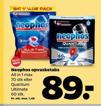 Netto Neophos opvasketabs tilbud