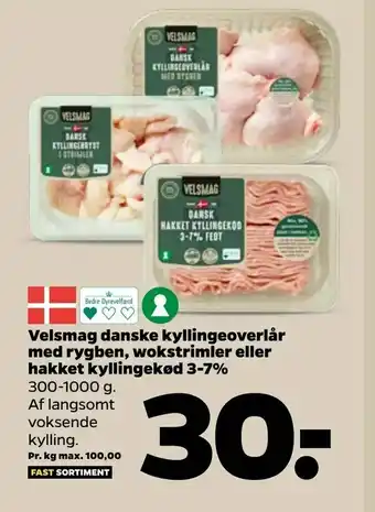 Netto 300-1000 g. Af langsomt voksende kylling tilbud