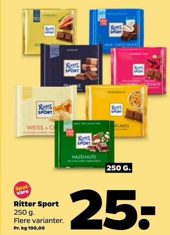 Netto Ritter Sport tilbud