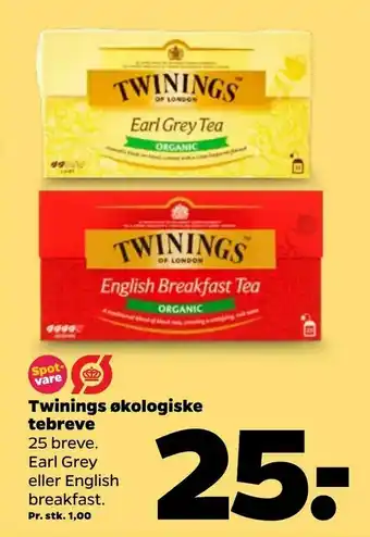 Twinings økologiske tebreve