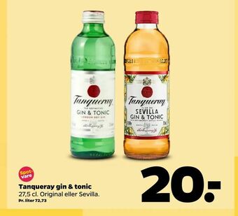 Netto Tanqueray gin & tonic tilbud