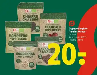 Coop 365 Trope økologiske frø eller kerner tilbud