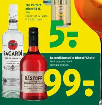 Bacardi Rom eller Råstoff Shots