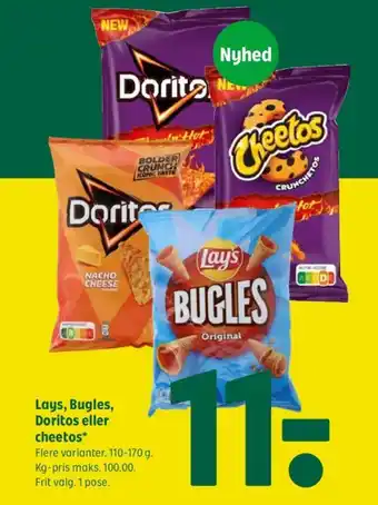 Coop 365 Lays, Bugles, Doritos eller cheetos tilbud