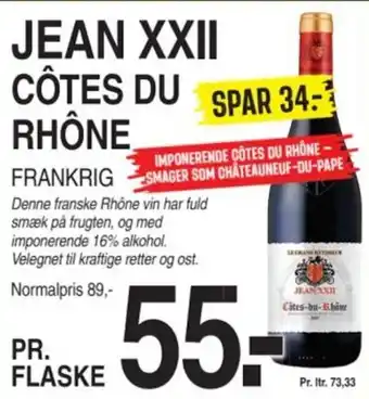 ABC Lavpris JEAN XXII CÔTES DU RHÔNE tilbud