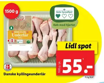 Lidl Kyllingeunderlår tilbud