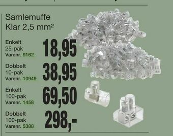 Harald Nyborg Samlemuffe Klar 2,5 mm2 tilbud