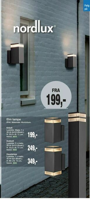 Harald Nyborg Elm lampe tilbud