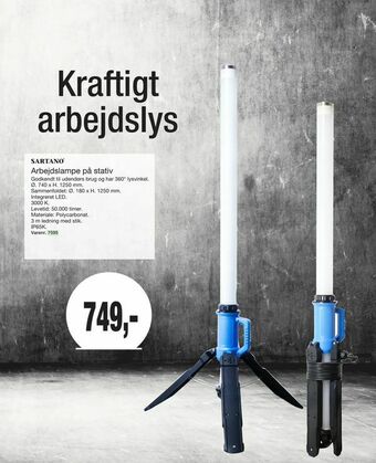 Harald Nyborg Arbejdslampe på stativ tilbud