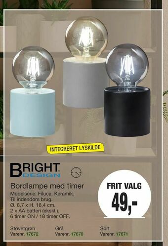 Harald Nyborg Bordlampe med timer tilbud