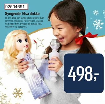 Føtex Syngende Elsa dukke tilbud