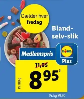 Lidl Bland- selv-slik tilbud