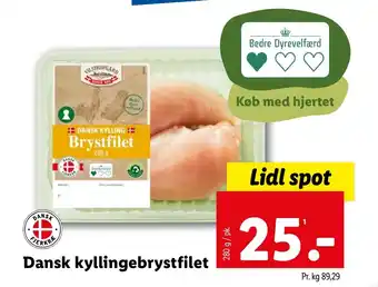 Lidl Dansk kyllingebrystfilet tilbud