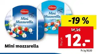 Lidl Mini mozzarella tilbud