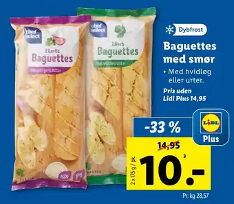 Lidl Baguettes med smør tilbud