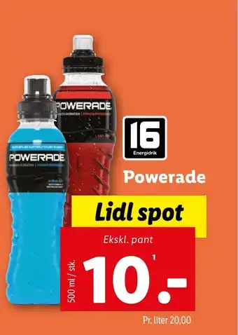 Lidl Powerade tilbud