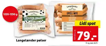Lidl Langelænder pølser tilbud