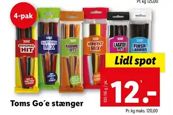 Lidl Toms Go'e stænger tilbud