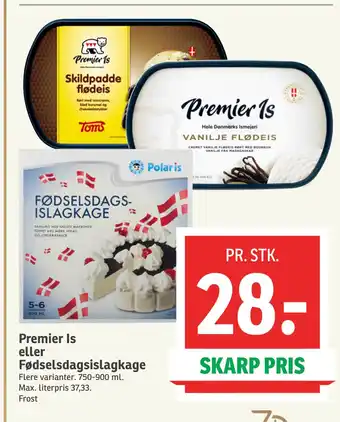 SPAR Premier Is eller Fødselsdagsislagkage tilbud