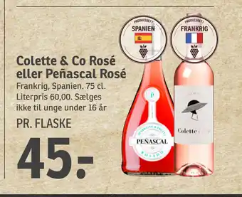 SPAR Colette & Co Rosé eller Peñascal Rosé tilbud