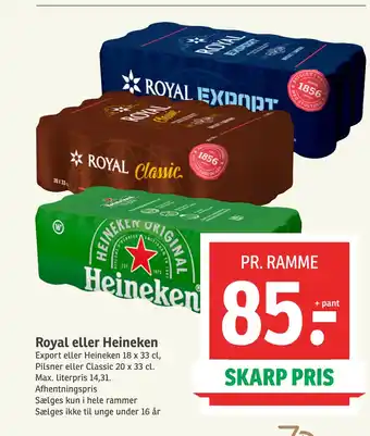 SPAR Royal eller Heineken tilbud